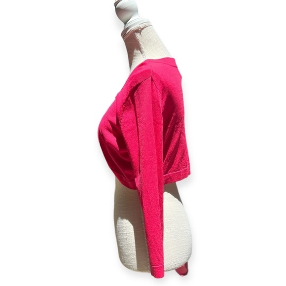 🌻Jessica Howard Petite Pink Cropped Open Cardigan Bolero Sweater Size 12 Petite - Picture 5 of 7